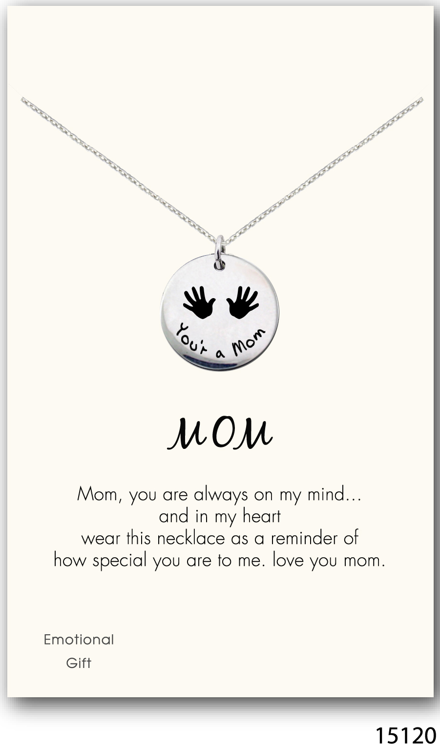 You\\\'re a mom silver pendant